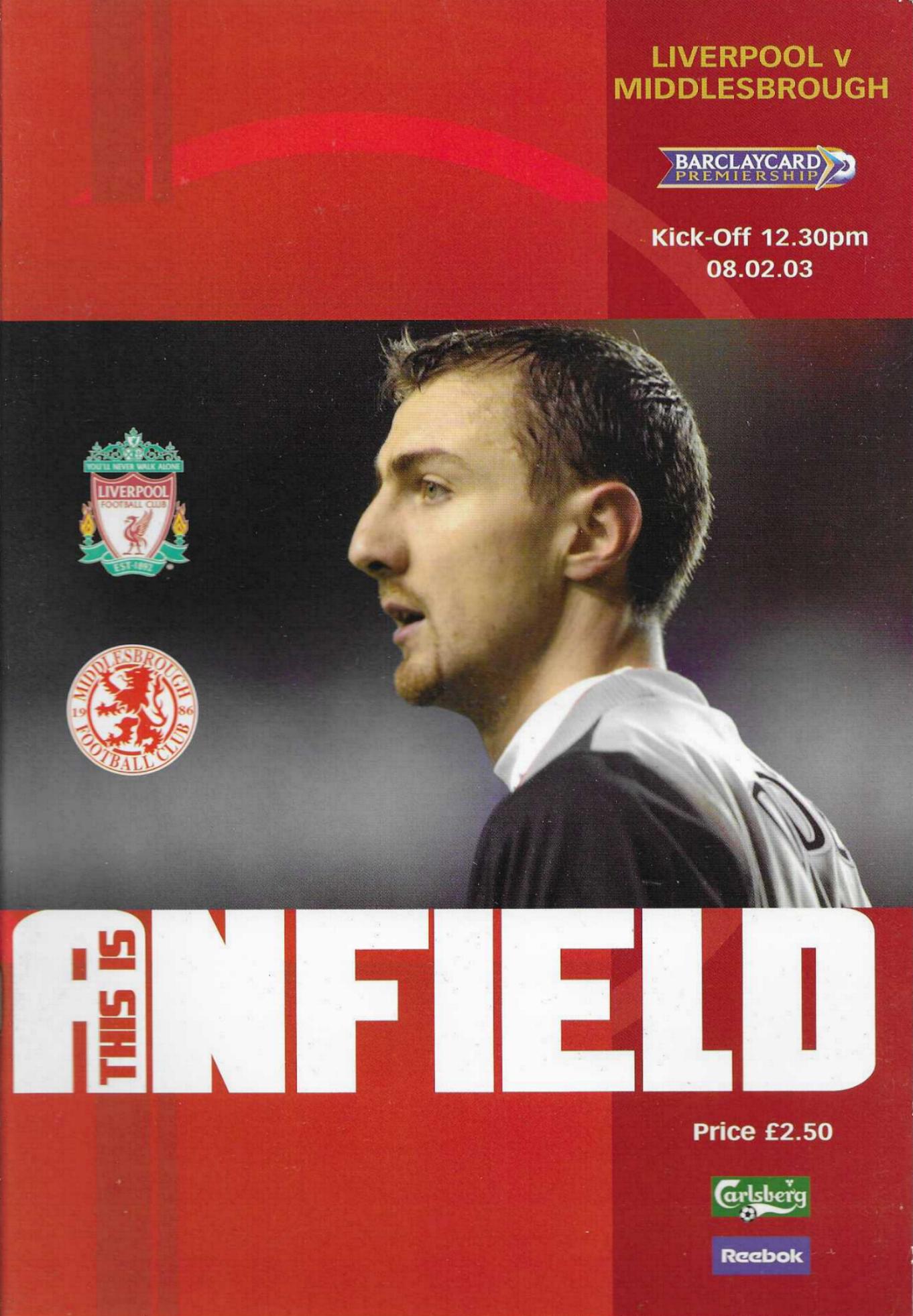 LIVERPOOL v MIDDLESBROUGH 2002/03